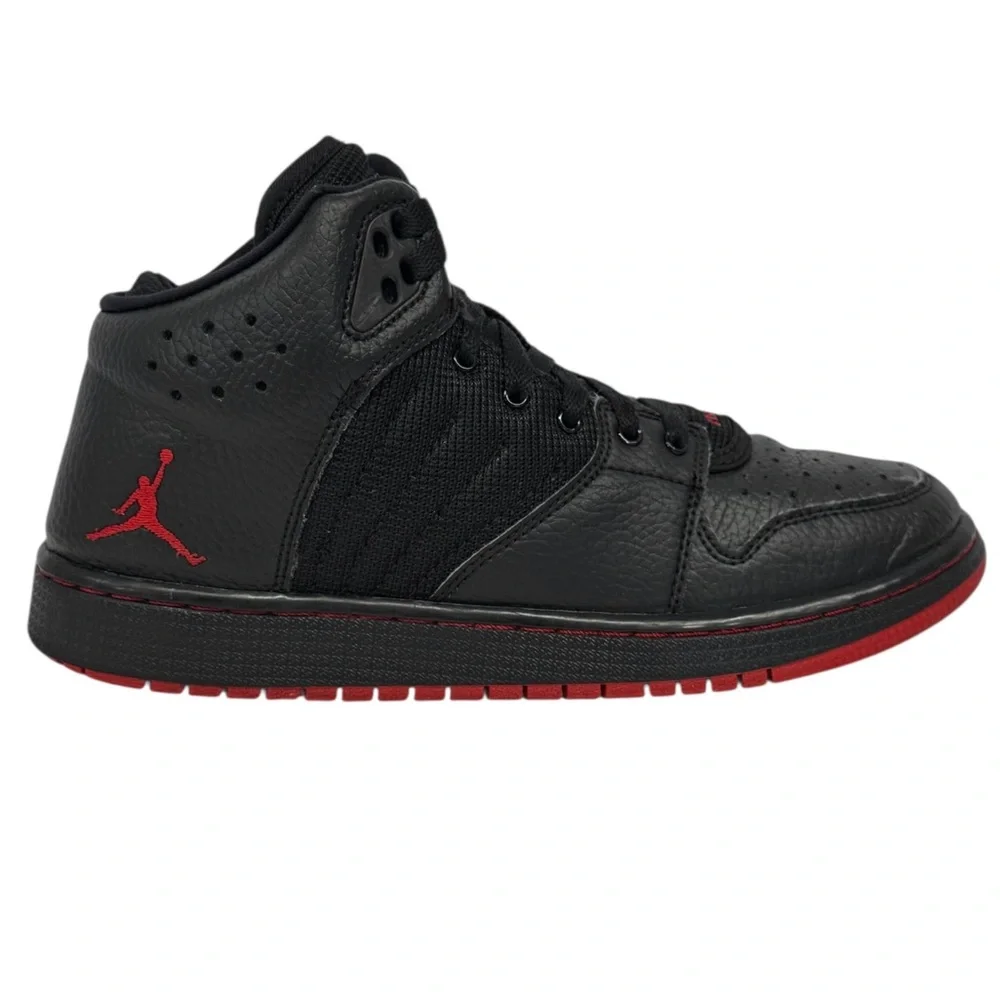Nike Air Jordan 1 Flight 4 Premium GS Black Red #828237-006 Youth Sneakers 6.5Y